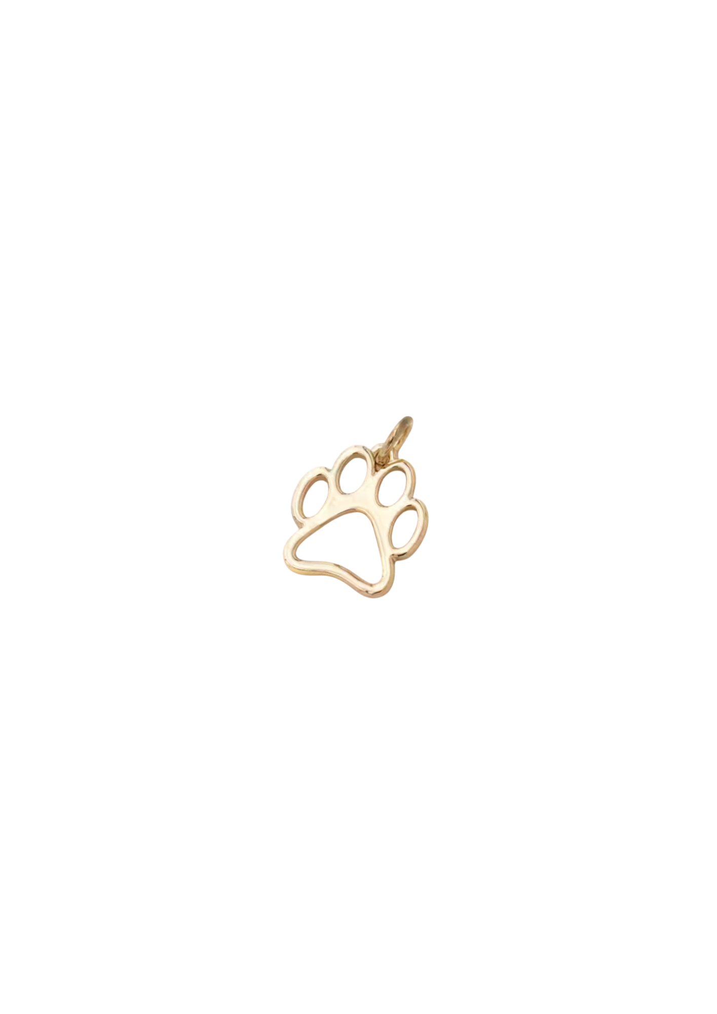 Dog Paw Charm - Hollow