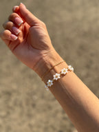 Handcrafted Beaded Flower Bracelet