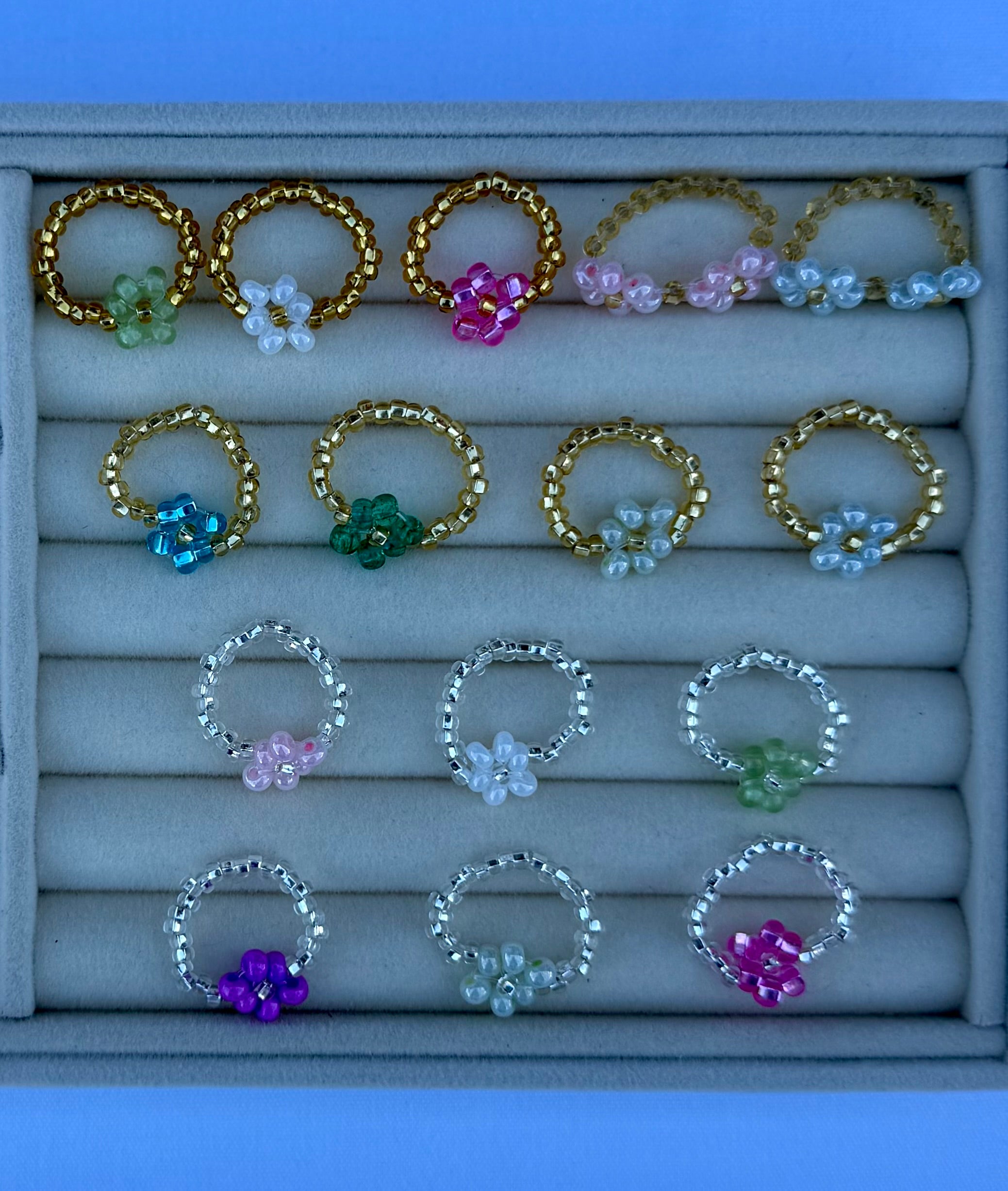 Handcrafted Beaded Flower Ring