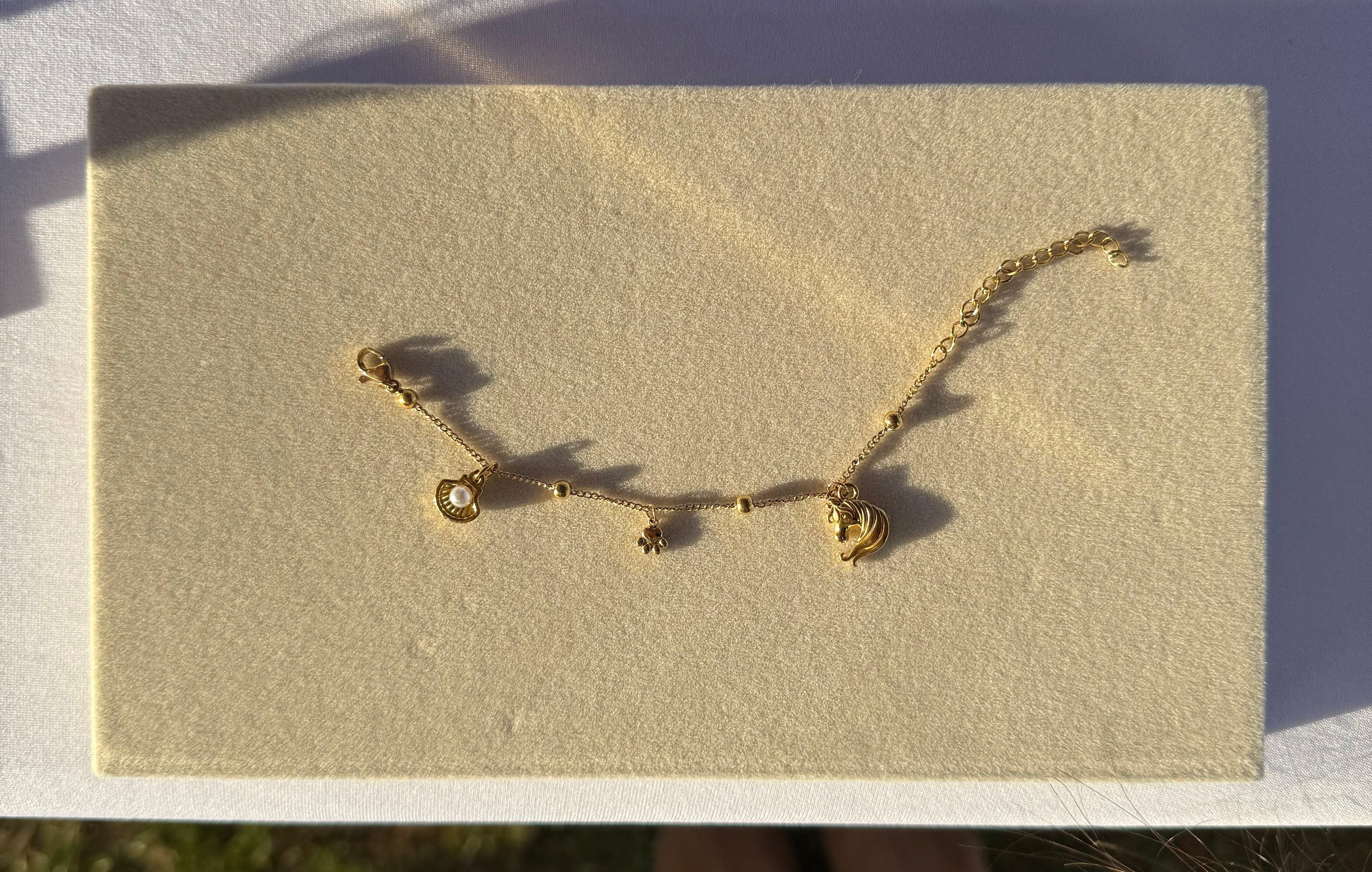 Pearl Shell Charm - Micro/Gold