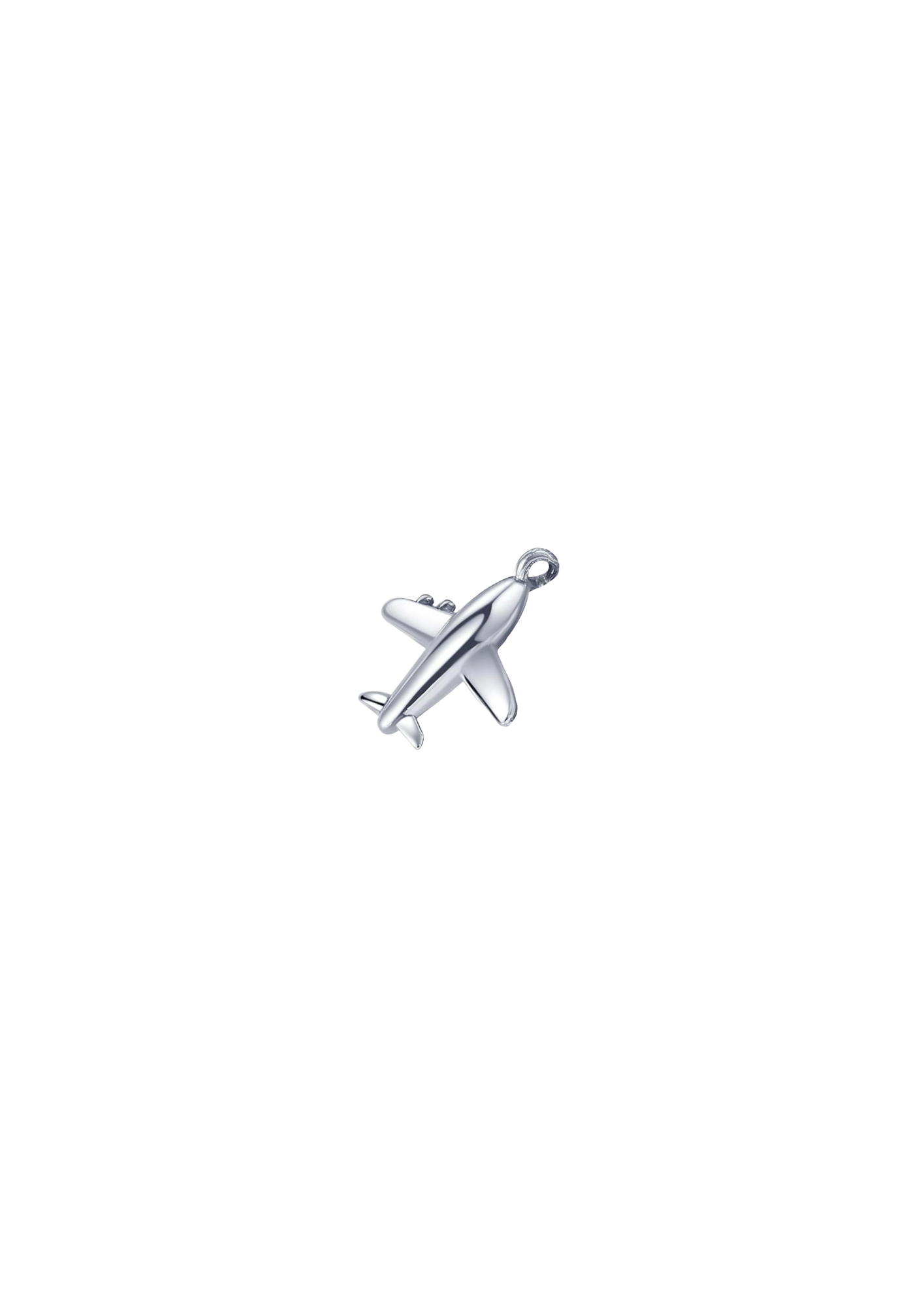 Airplane Charm - Silver