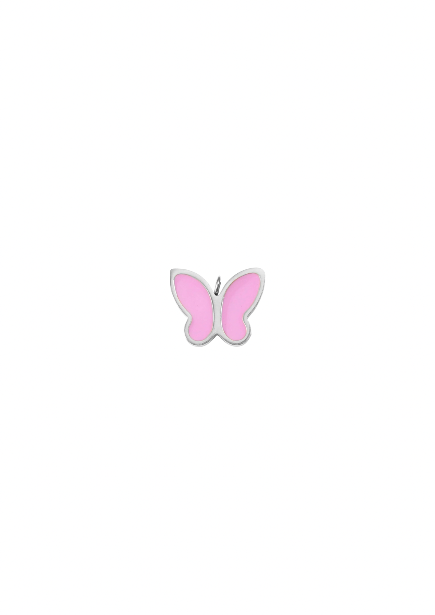 Butterfly Charm - Pink Inlay