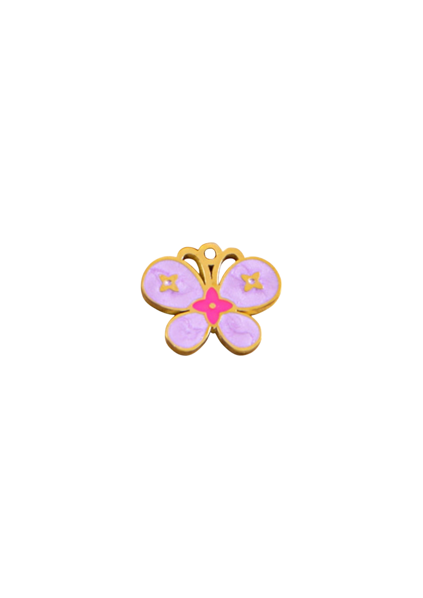 Butterfly Charm - Purple Inlay