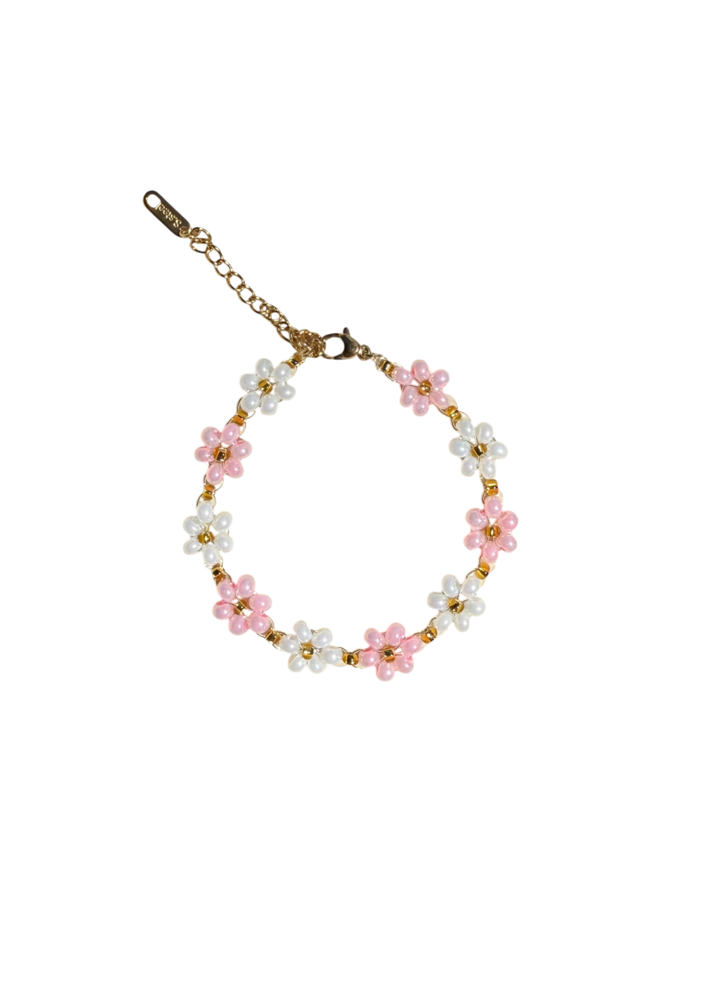 Handcrafted Beaded Flower Bracelet