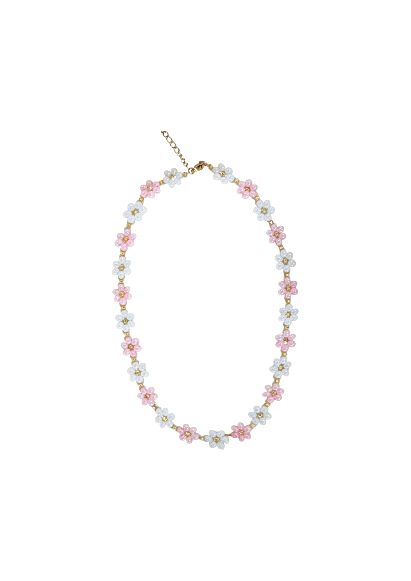 Handcrafted Beaded Flower Necklace