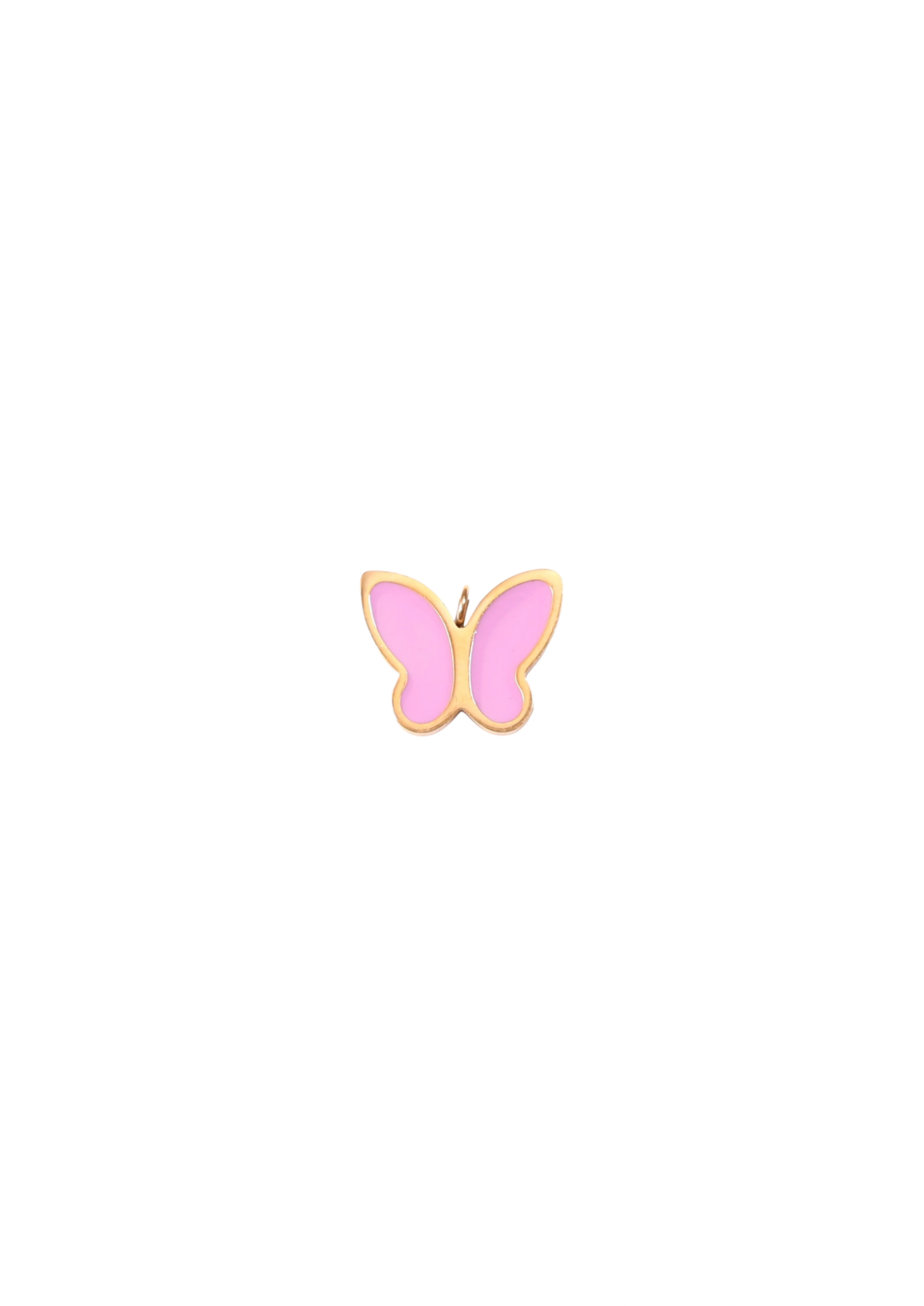 Butterfly Charm - Pink Inlay