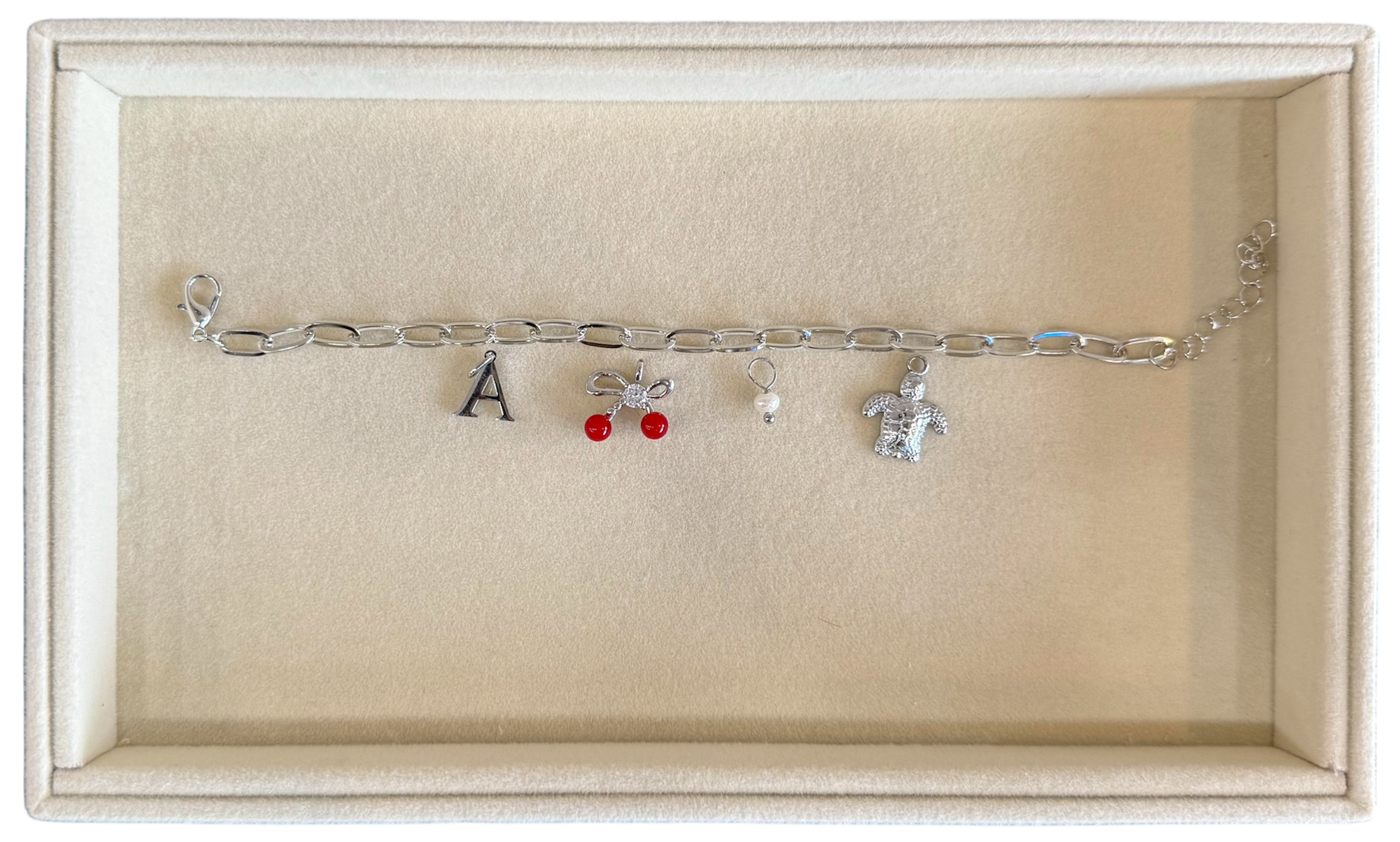 Mini Letter Charm - Silver