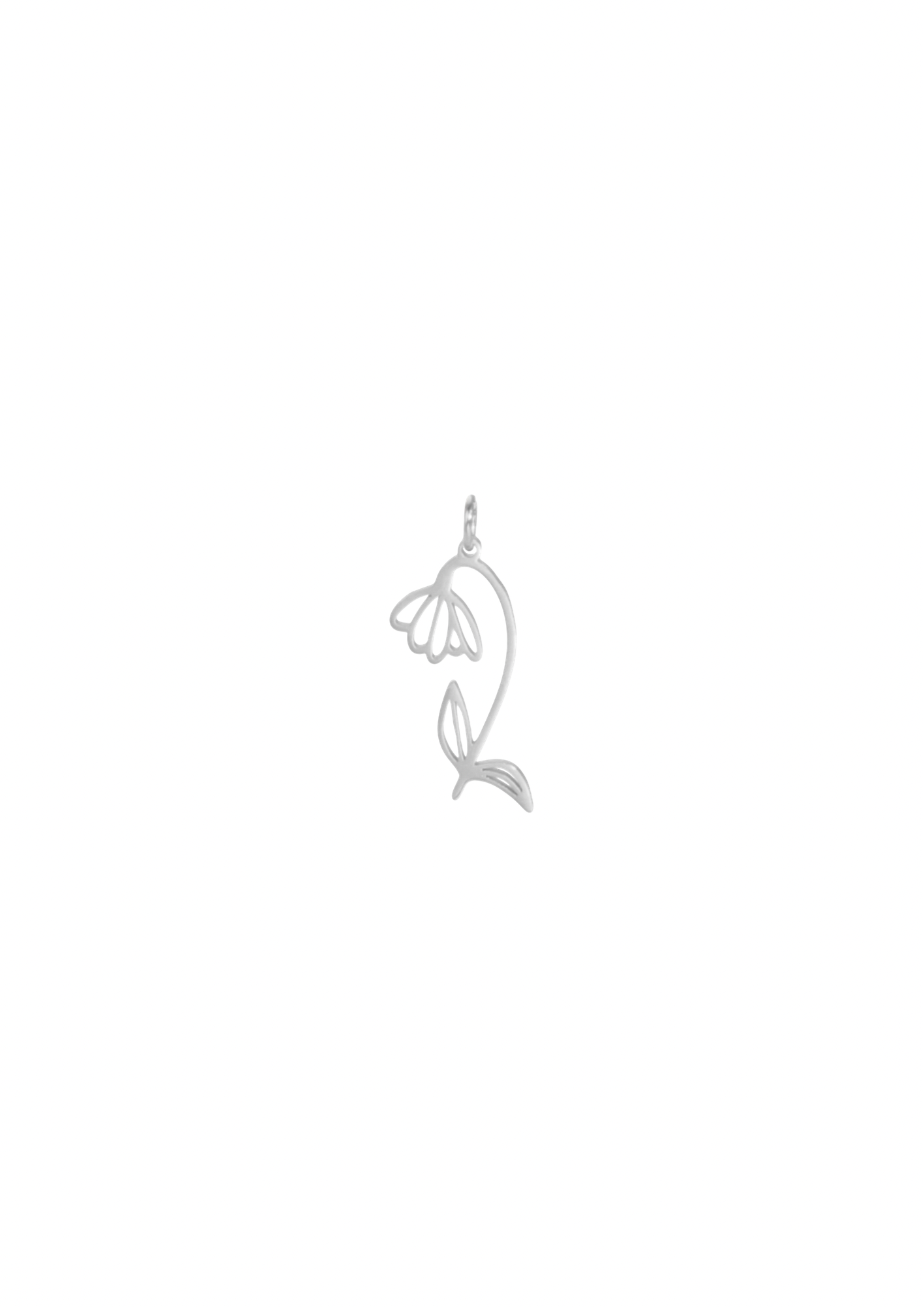 Snow Lotus Charm - Silver