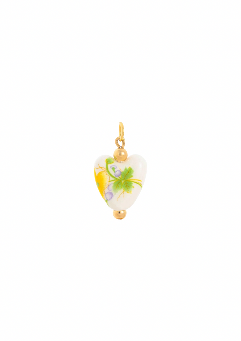 Hand Painted Ceramic Pendant - Flowers