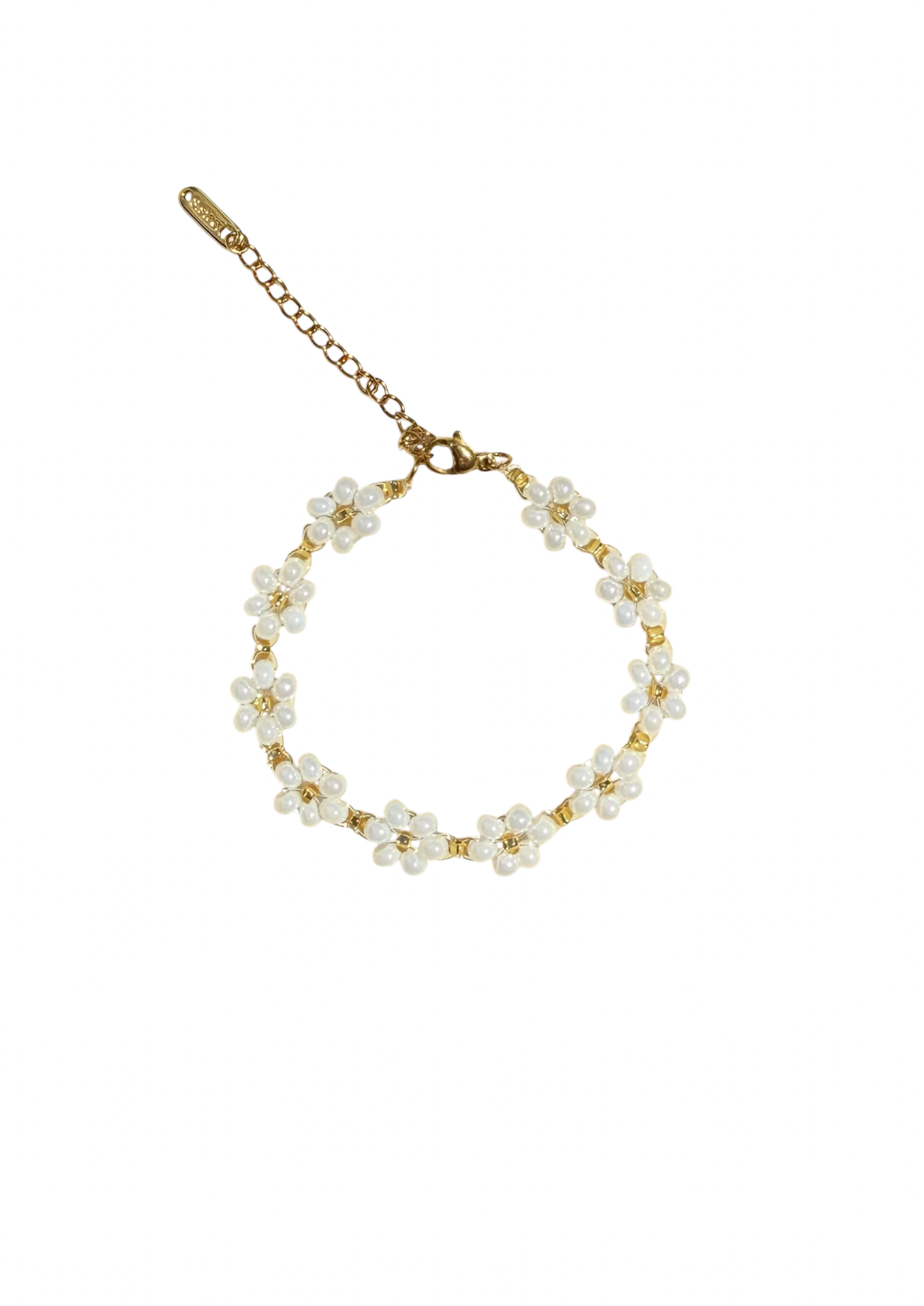 Handcrafted Beaded Flower Bracelet