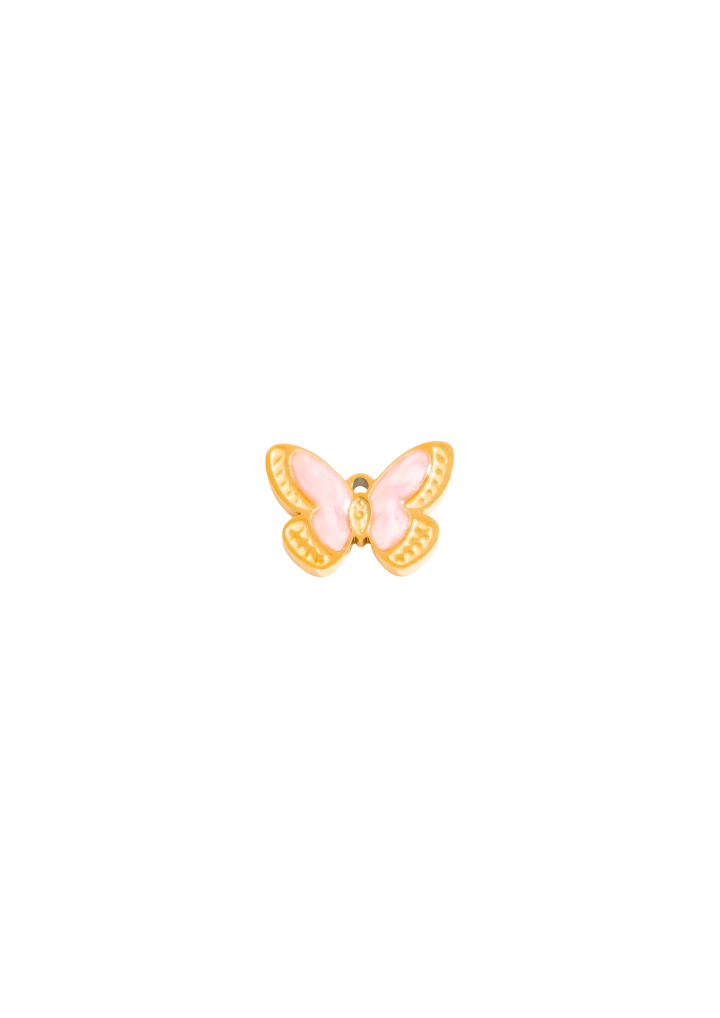 Butterfly Charm - Pink Enamel