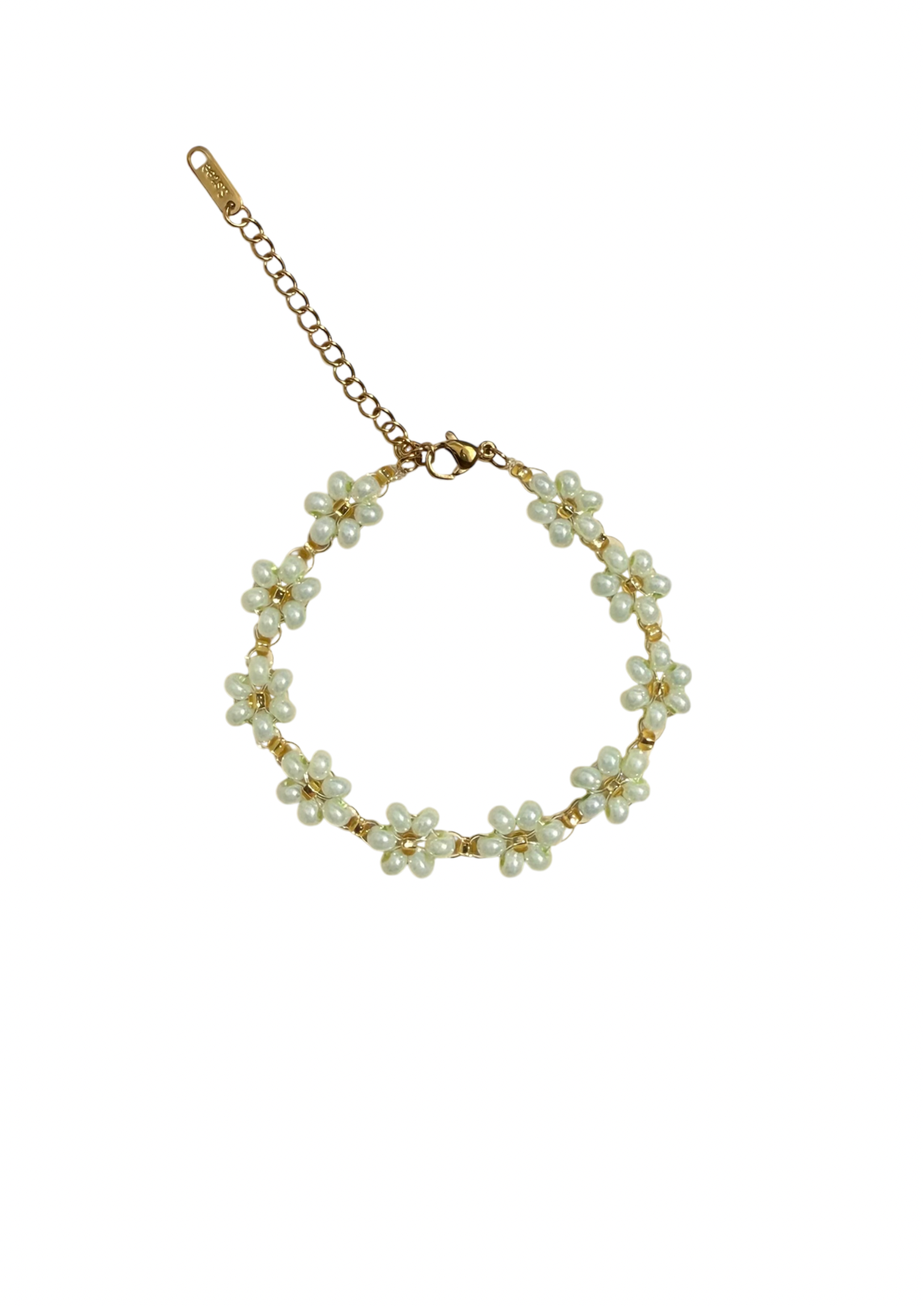 Handcrafted Beaded Flower Bracelet