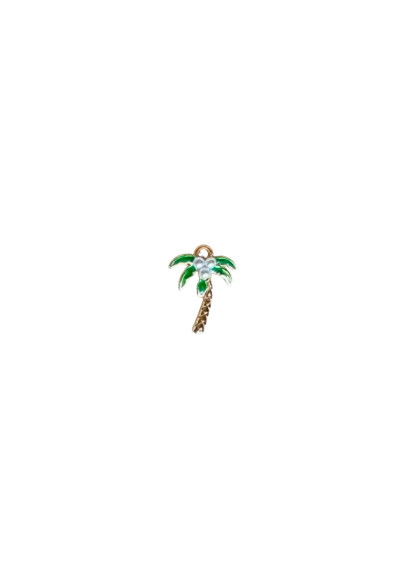 Pearl Palm Tree Charm - Gold