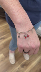 Polished Paper Clip Link Bracelet - Silver